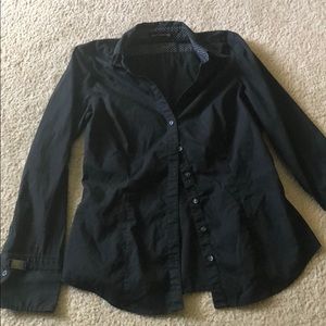 Express black button up